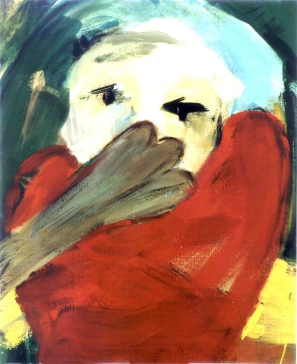 Acrylic Paint K170-96-Parzival-Zyklus-Parzival-wirft-sich-vor-die-Ritter