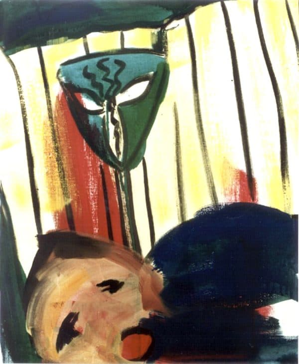 Acrylic Paint K172-96-Parzival-Zyklus-Gahmuret-stirbt