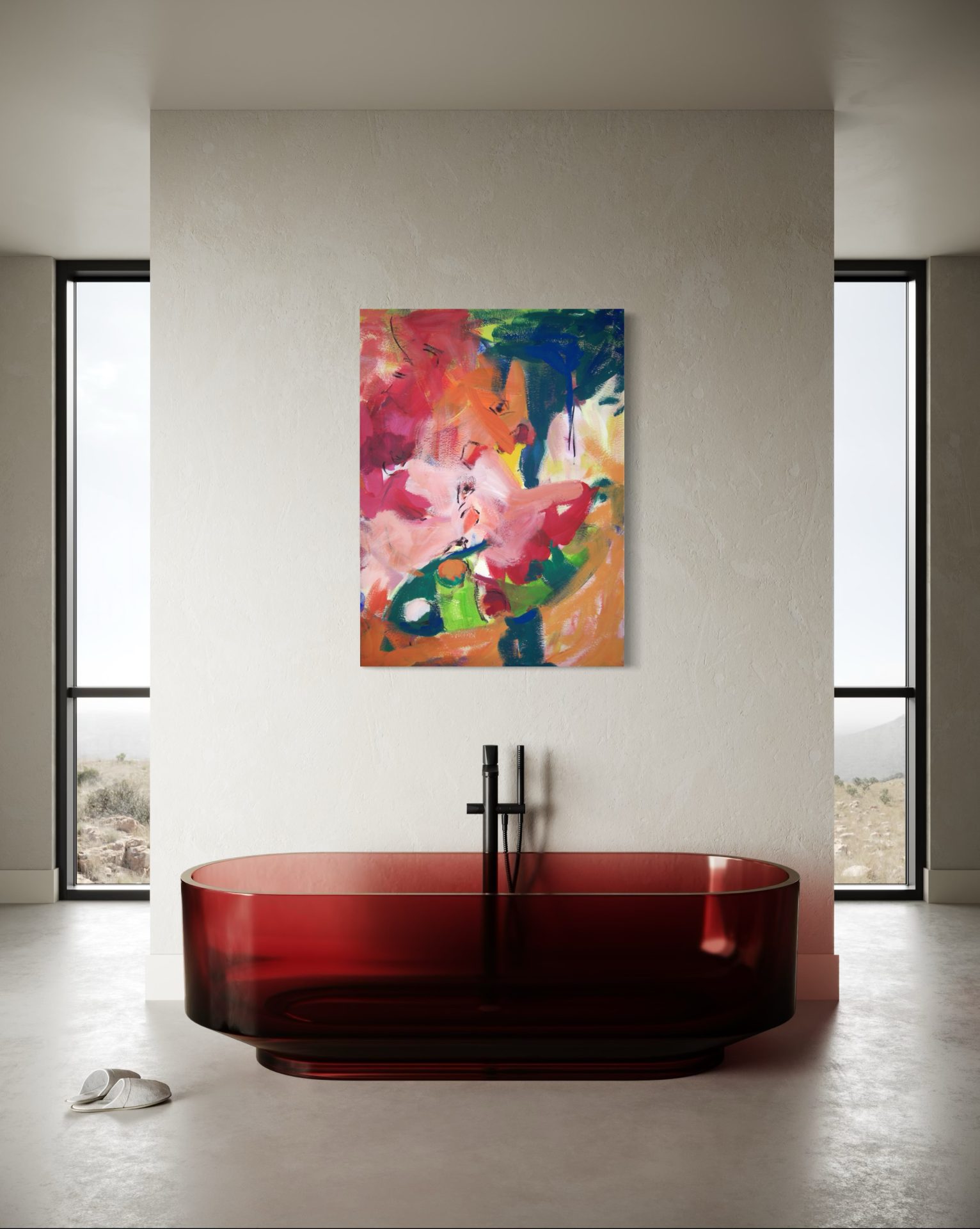 Acrylfarbe K255-13-Der-Baseballwerfer-Anrichte Acrylfarbe K255-13-Der-Baseballwerfer-Anrichte