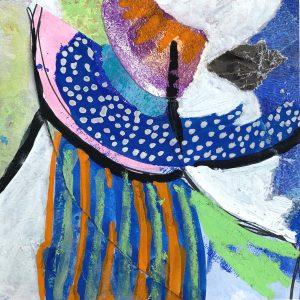 Mixed Media Poetische Miniatur 114 Clowno H790