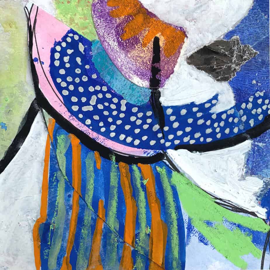 Mixed Media Poetische Miniatur 114 Clowno H790