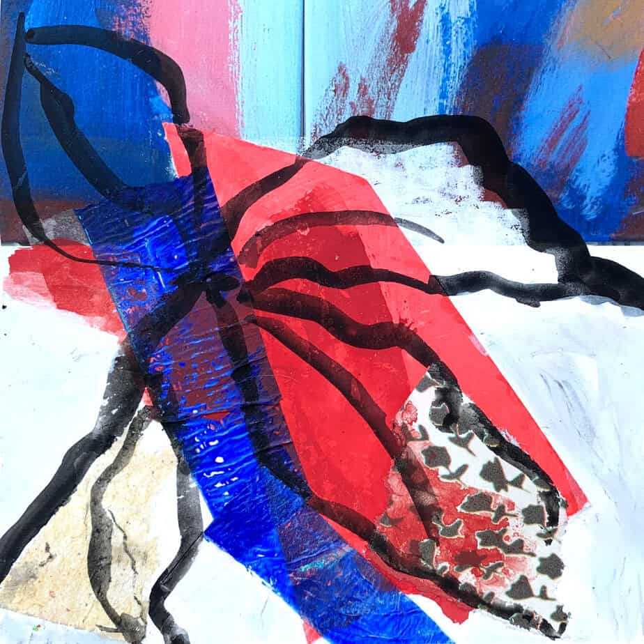 Mixed Media Poetische Miniatur 131 Lilla H807