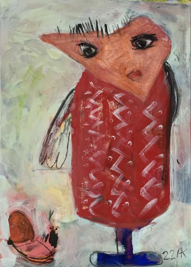 Acrylic Mädchen im Kleid K 264 Annette Kunow Acrylic Mädchen im Kleid K 264 Annette Kunow