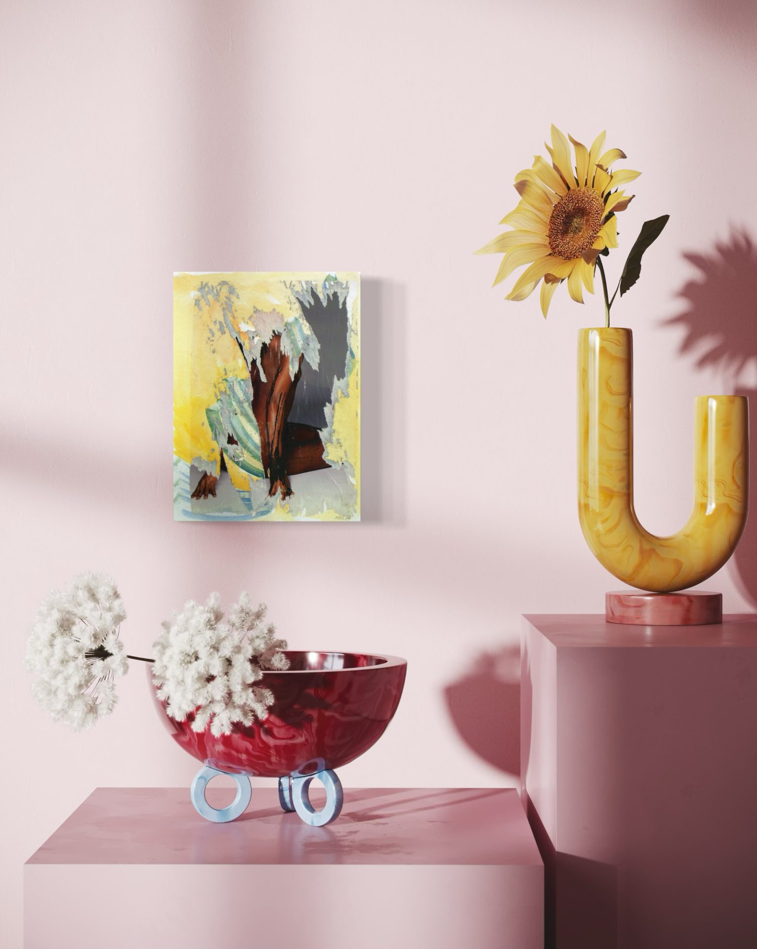 Decollage I053-06-Lena-an-die-Wand-gelehnt-Wand-003 Decollage I053-06-Lena-an-die-Wand-gelehnt-Wand-003