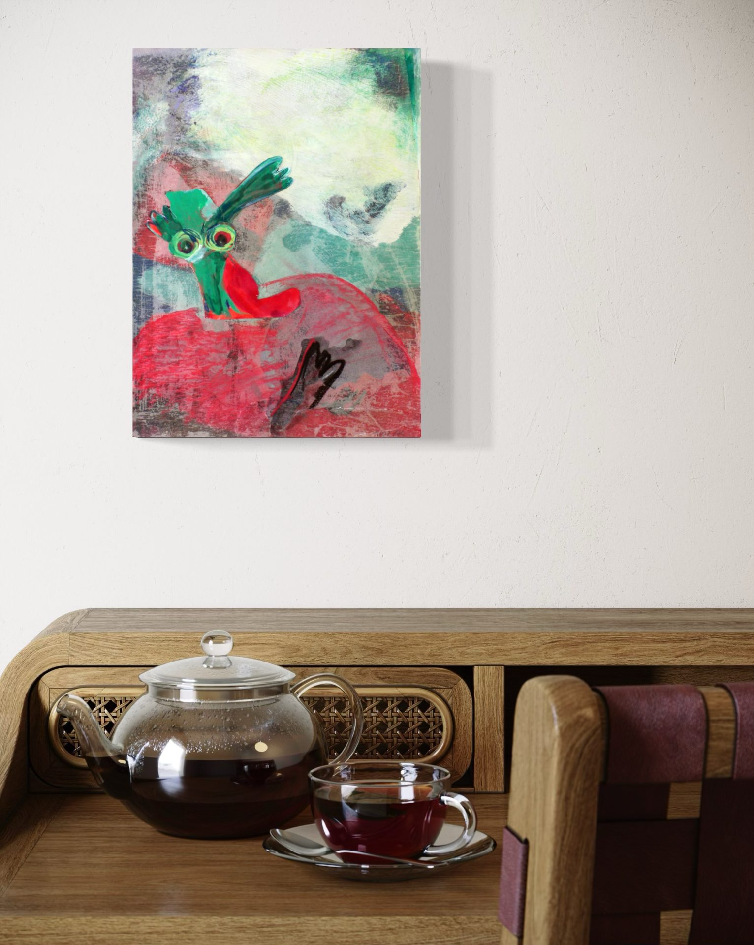 Decollage I060-07-Der-Anwalt-der-Haehne-Wand-002 Decollage I060-07-Der-Anwalt-der-Haehne-Wand-002