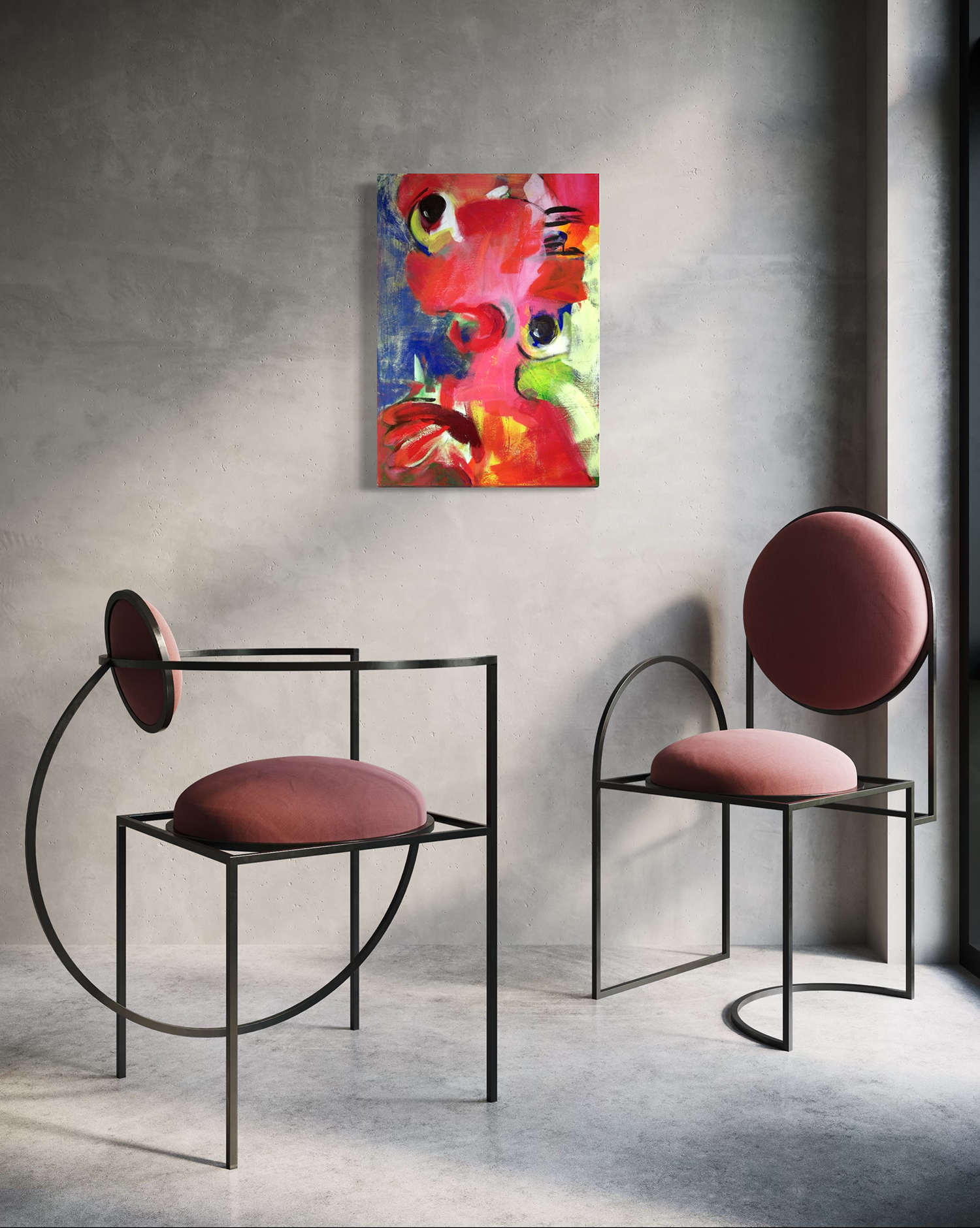 Acryl K244-08-Die-tun-nichts-die-wollen-nur-spielen-VIII-Stuehle-72dpi-1500 Acryl K244-08-Die-tun-nichts-die-wollen-nur-spielen-VIII-Stuehle-72dpi-1500