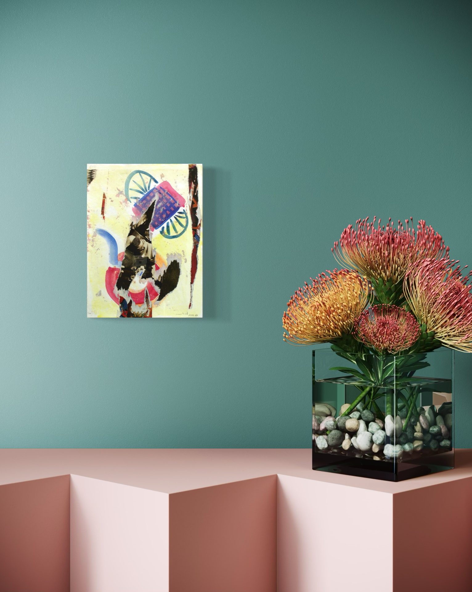 Collage I054-06-Nachvogel-Wand Collage I054-06-Nachvogel-Wand